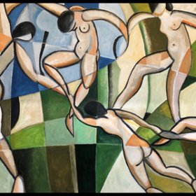 "Matisse Dance"  32" X 54"  acrylic on canvas